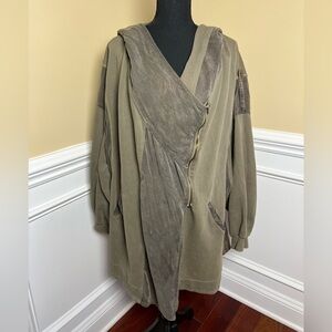 Free People, size m, army green hoodie